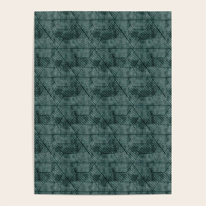 cadence triangles - dark green Poster Gallery Image 4