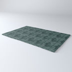 cadence triangles - dark green Rug Gallery Image 3