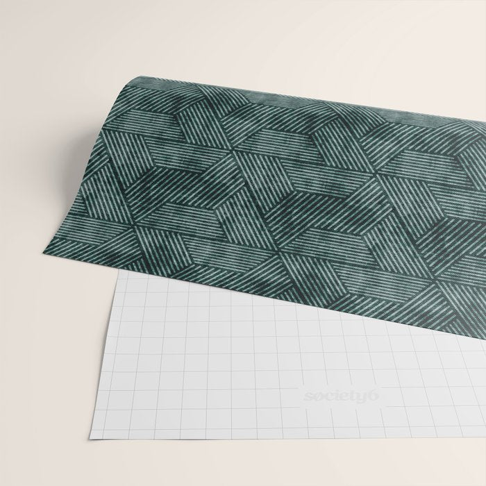 cadence triangles - dark green Wrapping Paper Gallery Image 2