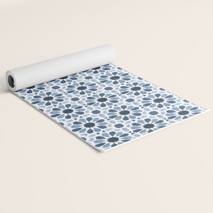 Watercolor Zellige Harmony Yoga Mat Gallery Image 2