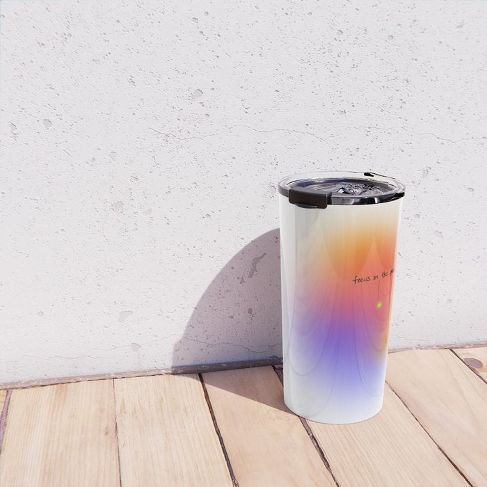Focus On The Good: Aura-Gradient-Quote-Decor Travel Mug Gallery Image 4