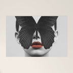 BLACK BUTTERFLY Welcome Mat Gallery Image 1