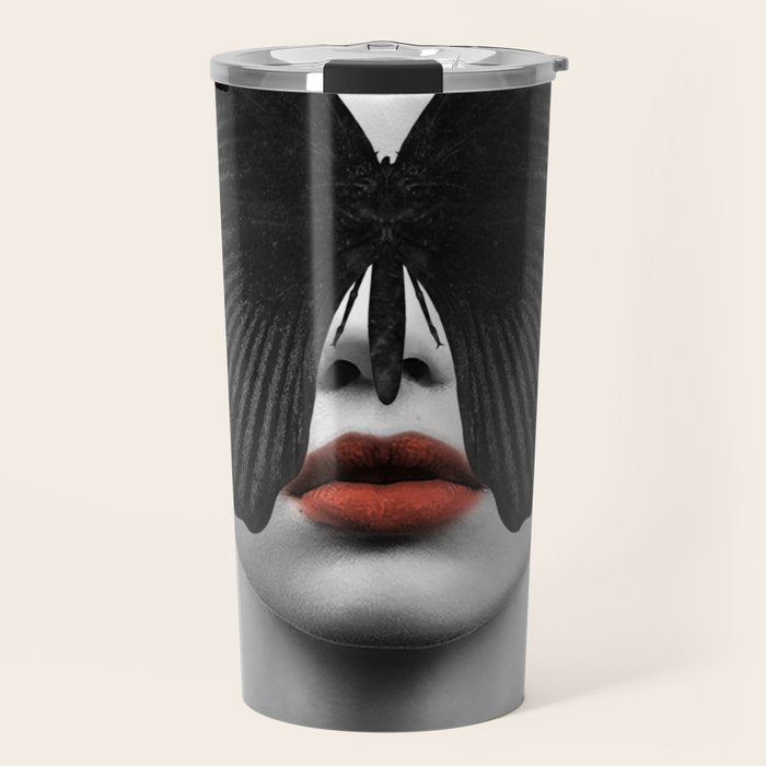 BLACK BUTTERFLY Travel Mug Gallery Image 1