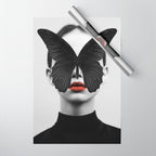 BLACK BUTTERFLY Wrapping Paper Gallery Image 1