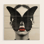 BLACK BUTTERFLY Wood Wall Art Gallery Image 1