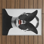 BLACK BUTTERFLY Outdoor Rug Gallery Image 1