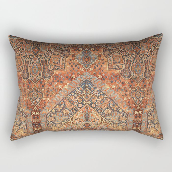 N198 - Vintage Heritage Traditional Golden Berber Moroccan Style Rectangular Pillow Gallery Image 1