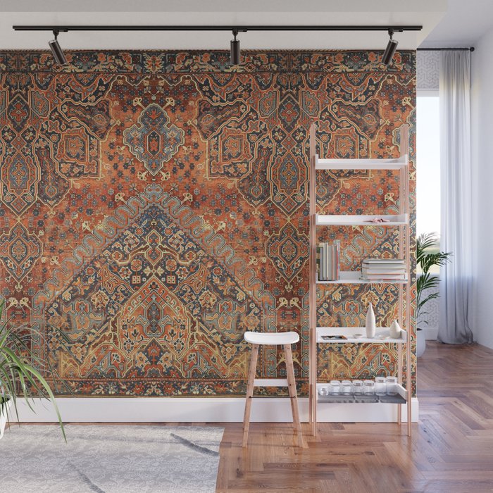 N198 - Vintage Heritage Traditional Golden Berber Moroccan Style Wall Mural Gallery Image 1