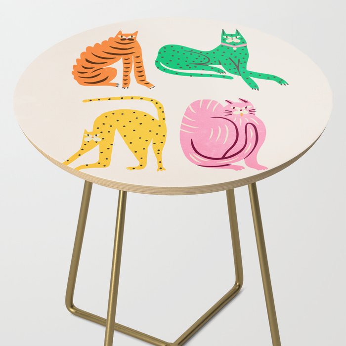 Pop Cats: Modern Collage Pop Art Side Table Gallery Image 2