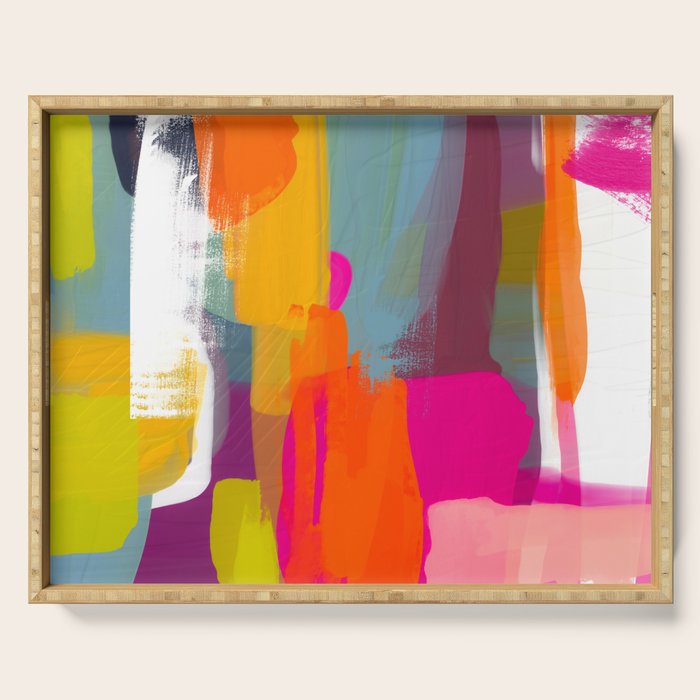 color study abstract art 2 Serving Tray Gallery Image 1