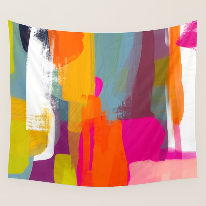 color study abstract art 2 Wall Tapestry Gallery Image 1