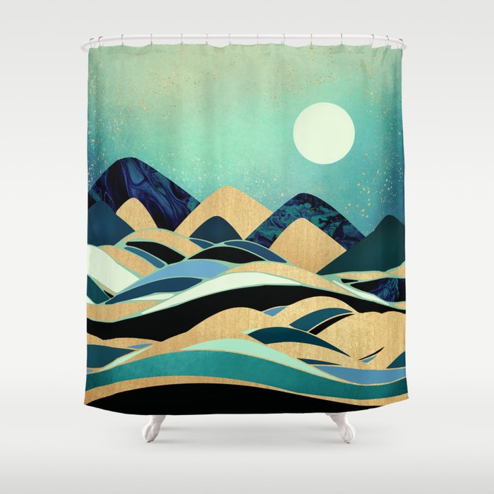 Emerald Evening Shower Curtain Gallery Image 1