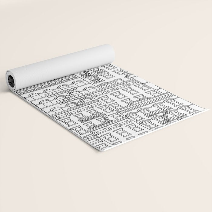 New York Hand Drawn Illustration Yoga Mat Gallery Image 2