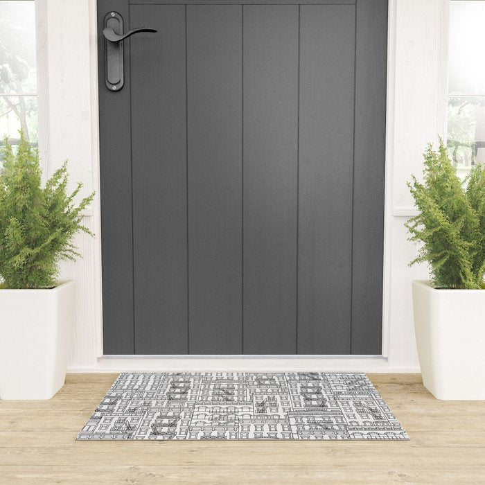 New York Hand Drawn Illustration Welcome Mat Gallery Image 3