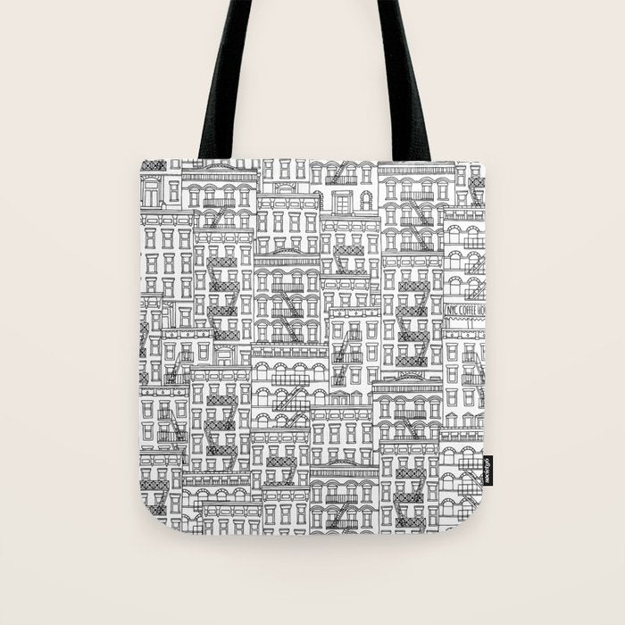 New York Hand Drawn Illustration Tote Bag Gallery Image 1