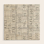 New York Hand Drawn Illustration Wood Wall Art Gallery Image 1