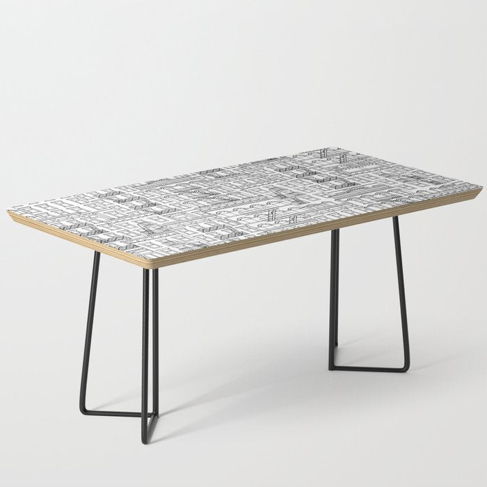 New York Hand Drawn Illustration Coffee Table Gallery Image 1