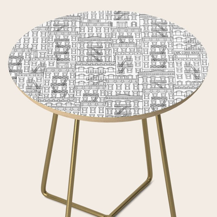 New York Hand Drawn Illustration Side Table Gallery Image 2