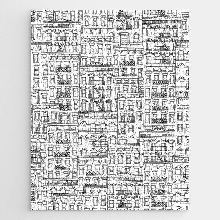 New York Hand Drawn Illustration Jigsaw Puzzle Gallery Image 1