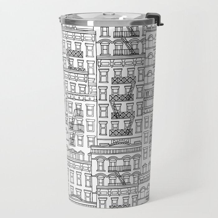 New York Hand Drawn Illustration Travel Mug Gallery Image 2