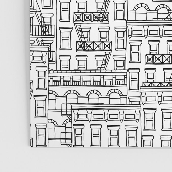 New York Hand Drawn Illustration Poster Gallery Image 3