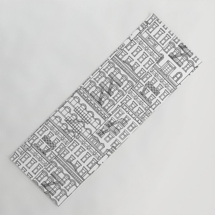 New York Hand Drawn Illustration Yoga Mat Gallery Image 1