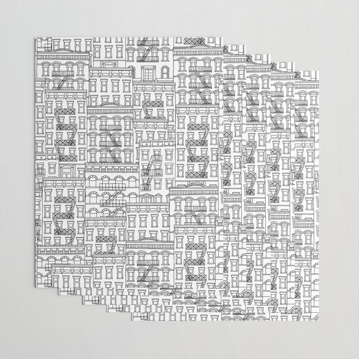 New York Hand Drawn Illustration Wrapping Paper Gallery Image 3