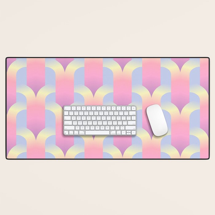 Blurred holographic gate Desk Mat Gallery Image 1