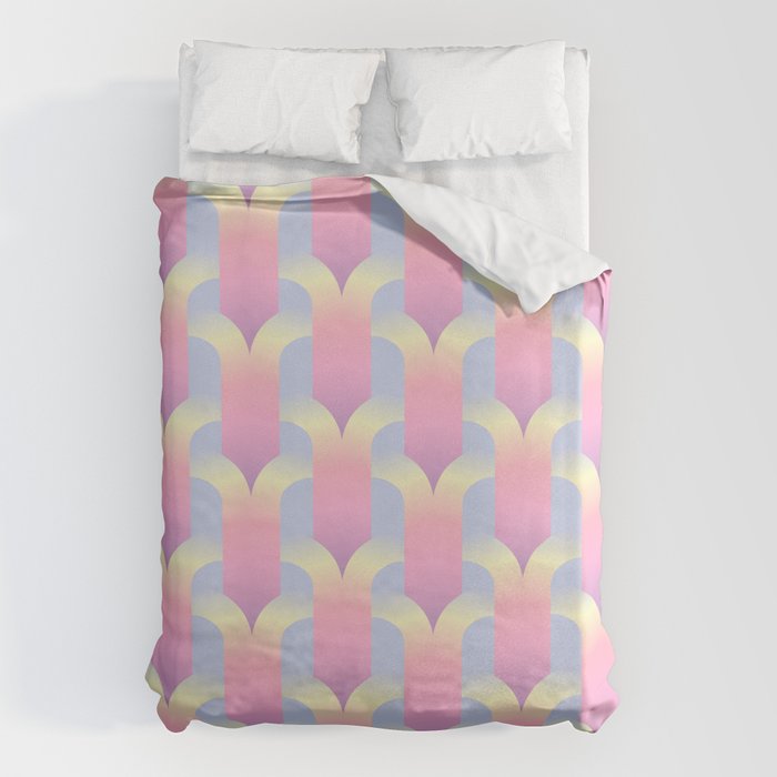Blurred holographic gate Duvet Cover Gallery Image 1
