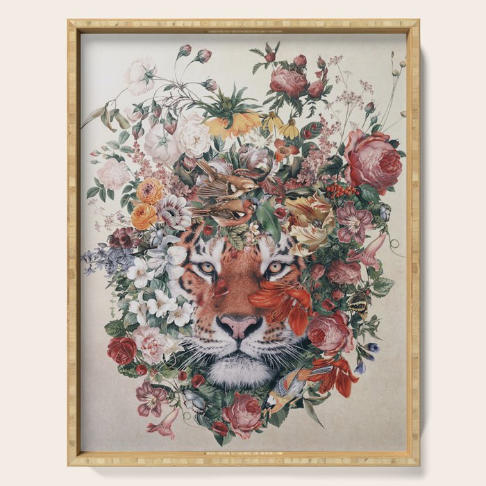Flower Tiger Serving Tray Gallery Image 1