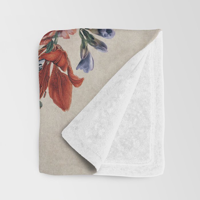 Flower Tiger Throw Blanket Gallery Image 3