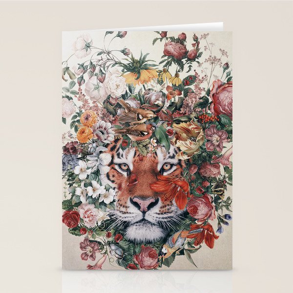 Flower Tiger Stationery Card Gallery Image 1