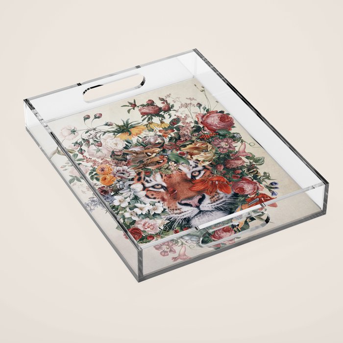 Flower Tiger Acrylic Tray Gallery Image 1