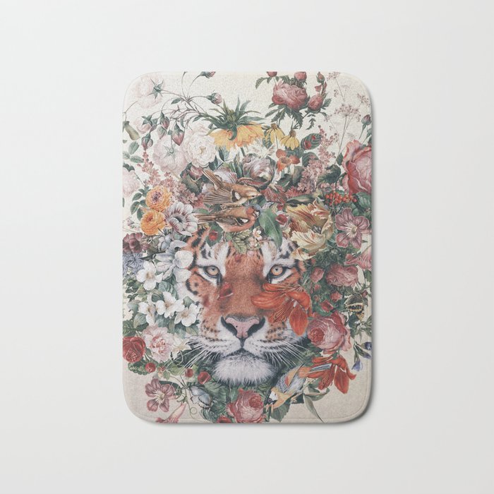 Flower Tiger Bath Mat Gallery Image 1