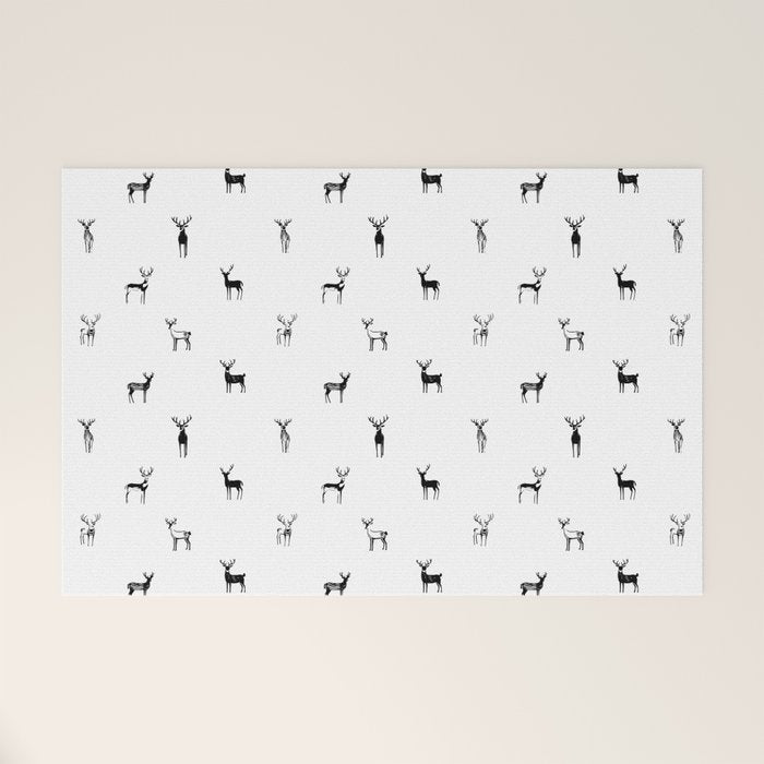 Reindeer animal doodle art pattern Welcome Mat Gallery Image 1