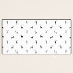 Reindeer animal doodle art pattern Desk Mat Gallery Image 3