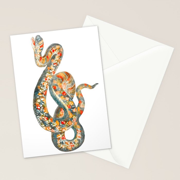A snake by Johan Teyler  Stationery Card Gallery Image 2