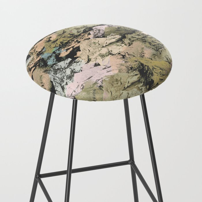 Abstract colorful dark mountains C Stool Gallery Image 2