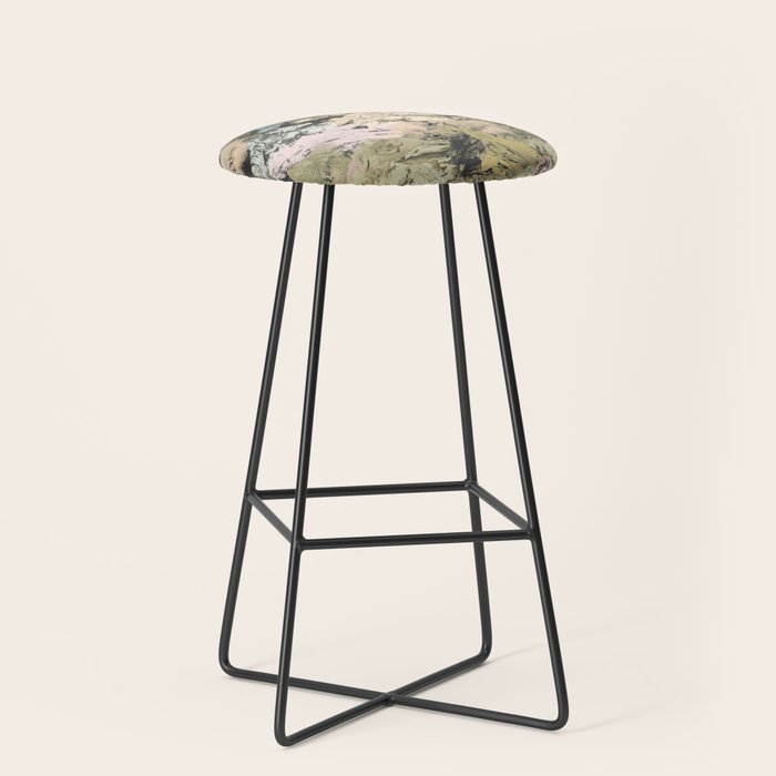 Abstract colorful dark mountains C Stool Gallery Image 1