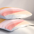 Mid Mod Deco Diamond Pattern 2. Peachy Pillow Sham Gallery Image 3
