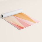 Mid Mod Deco Diamond Pattern 2. Peachy Yoga Mat Gallery Image 2