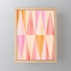 Mid Mod Deco Diamond Pattern 2. Peachy Mini Art Print Gallery Image 1