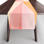 Mid Mod Deco Diamond Pattern 2. Peachy Table Runner Gallery Image 1