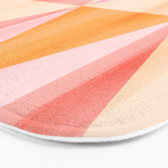 Mid Mod Deco Diamond Pattern 2. Peachy Bath Mat Gallery Image 3