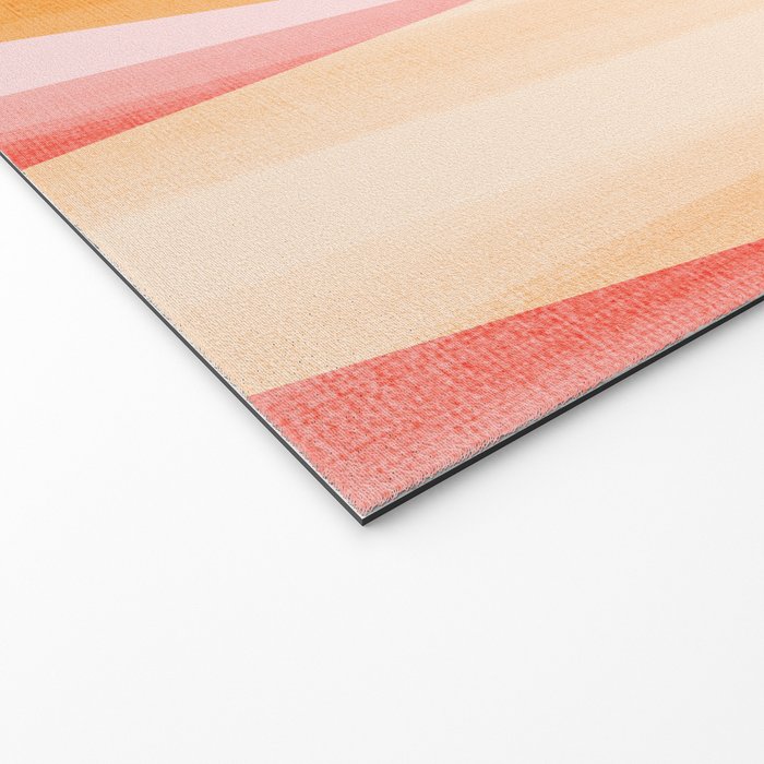 Mid Mod Deco Diamond Pattern 2. Peachy Welcome Mat Gallery Image 2