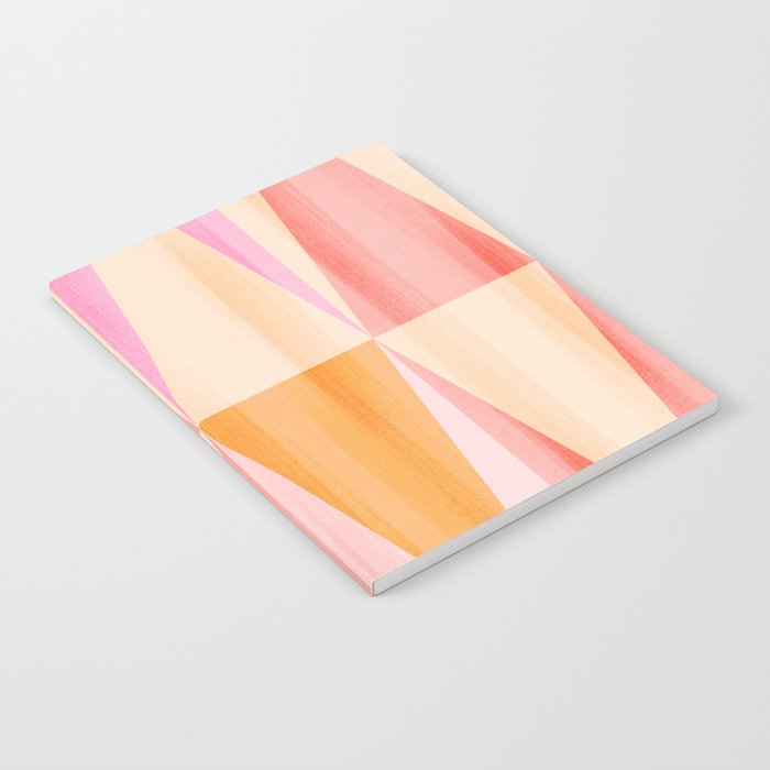 Mid Mod Deco Diamond Pattern 2. Peachy Notebook Gallery Image 1