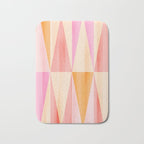 Mid Mod Deco Diamond Pattern 2. Peachy Bath Mat Gallery Image 1