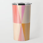 Mid Mod Deco Diamond Pattern 2. Peachy Travel Mug Gallery Image 1