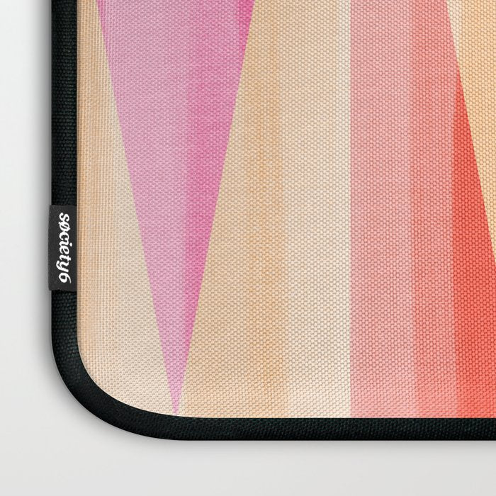 Mid Mod Deco Diamond Pattern 2. Peachy Laptop Sleeve Gallery Image 3