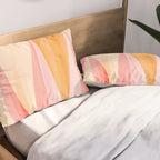 Mid Mod Deco Diamond Pattern 2. Peachy Pillow Sham Gallery Image 2